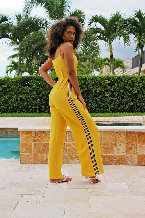 Dare Me to Date You Mustard color Jumpsuit - Semai House Of fashion