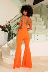 Ring Me Alarm Jumpsuit- Orange - Semai House Of fashion