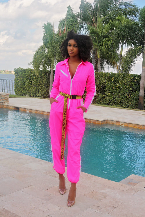 Fashion Hot Pink Jumpsuit