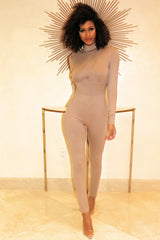 Solid To Have Jumpsuit- Tan - Semai House Of fashion