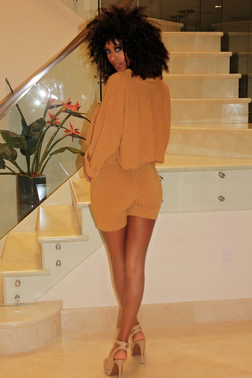 Dont Waist My Time Set Mustard - Semai House Of fashion