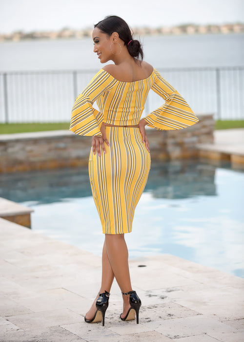 Natalie  - Let Me Glow Skirt Set - Semai House Of fashion