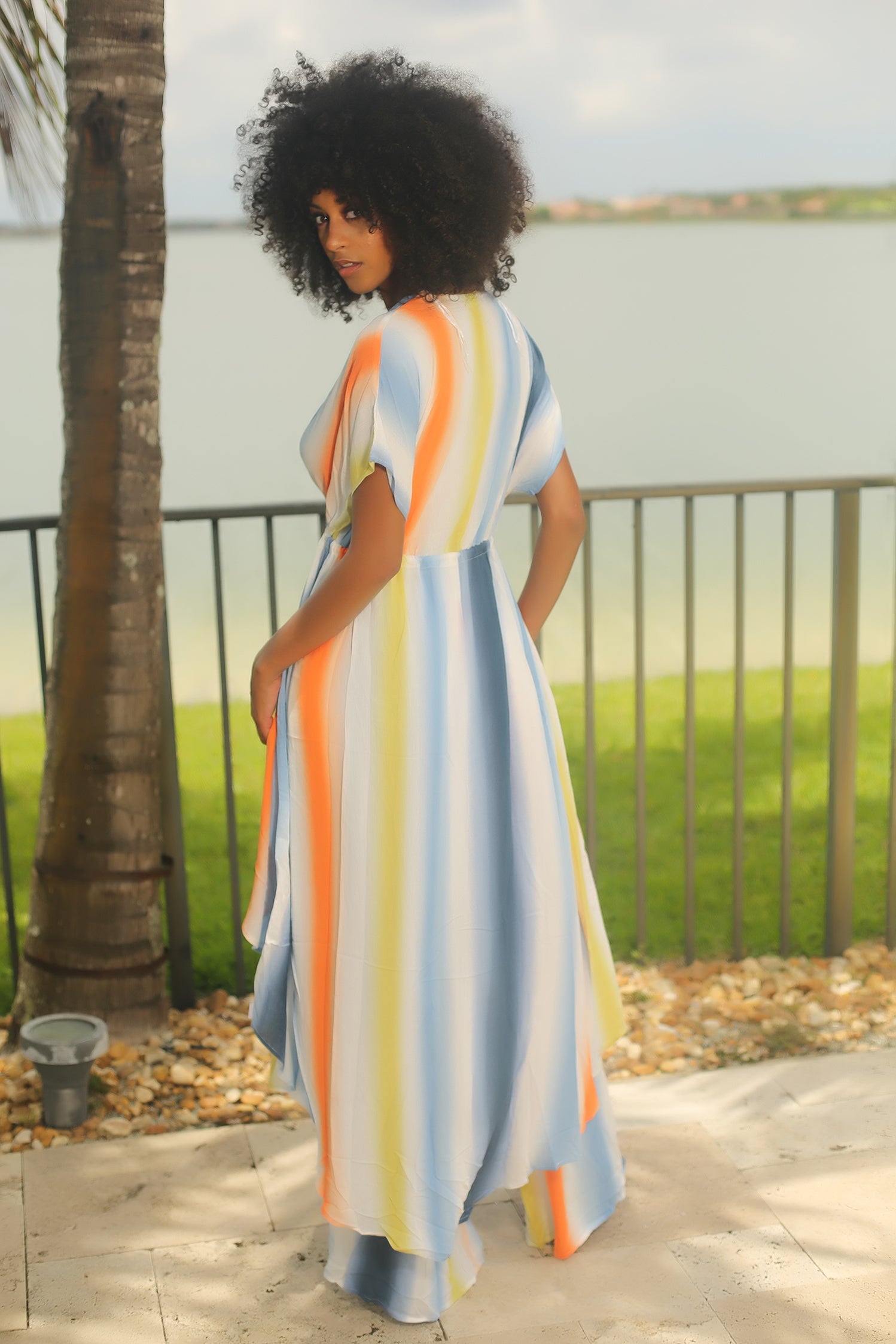 See The Sunset Colorful Pant Set - Blue/Multi - Semai House Of fashion
