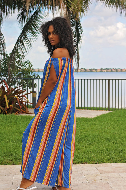 Sunset Stripe Oversized Jumpsuit - Semai House Of fashion