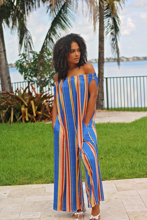 Sunset Stripe Oversized Jumpsuit