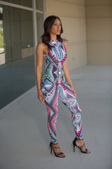 Nakia - Tribal Print Jumpsuit - Semai House Of fashion