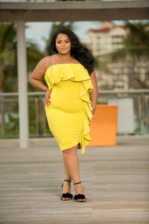 Rosa - Women Power  Plus Size Midi Dress