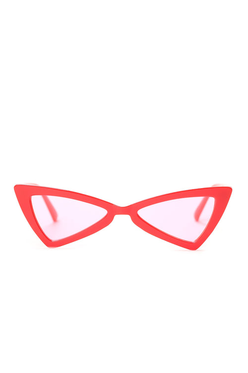 Women's Retro High Pointed Cat Eye Sunglasses - Red - Semai House Of fashion