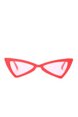 Women's Retro High Pointed Cat Eye Sunglasses - Red - Semai House Of fashion