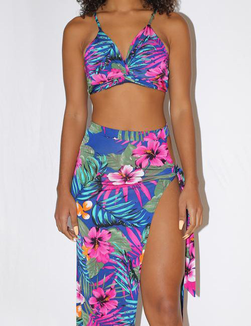Estella - Beach Floral Skirt Set - Semai House Of fashion