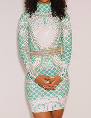 Madison- Rhinestone Appeal Mini Dress - Semai House Of fashion