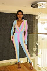 Cotton Candy Bodysuit Pants Set - Semai House Of fashion