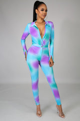 Multi Print Bodysuit Pants Sets - Semai House Of fashion