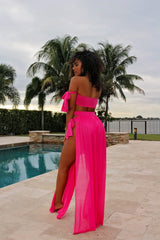 Fuchsia Three Piece Bikin Set - Semai House Of fashion