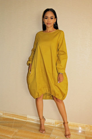 Just Be Yourself Oversized Dress- Olive