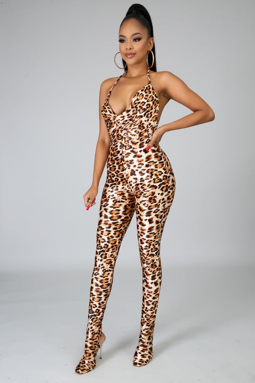 Calling All Leopard Babes Jumpsuit