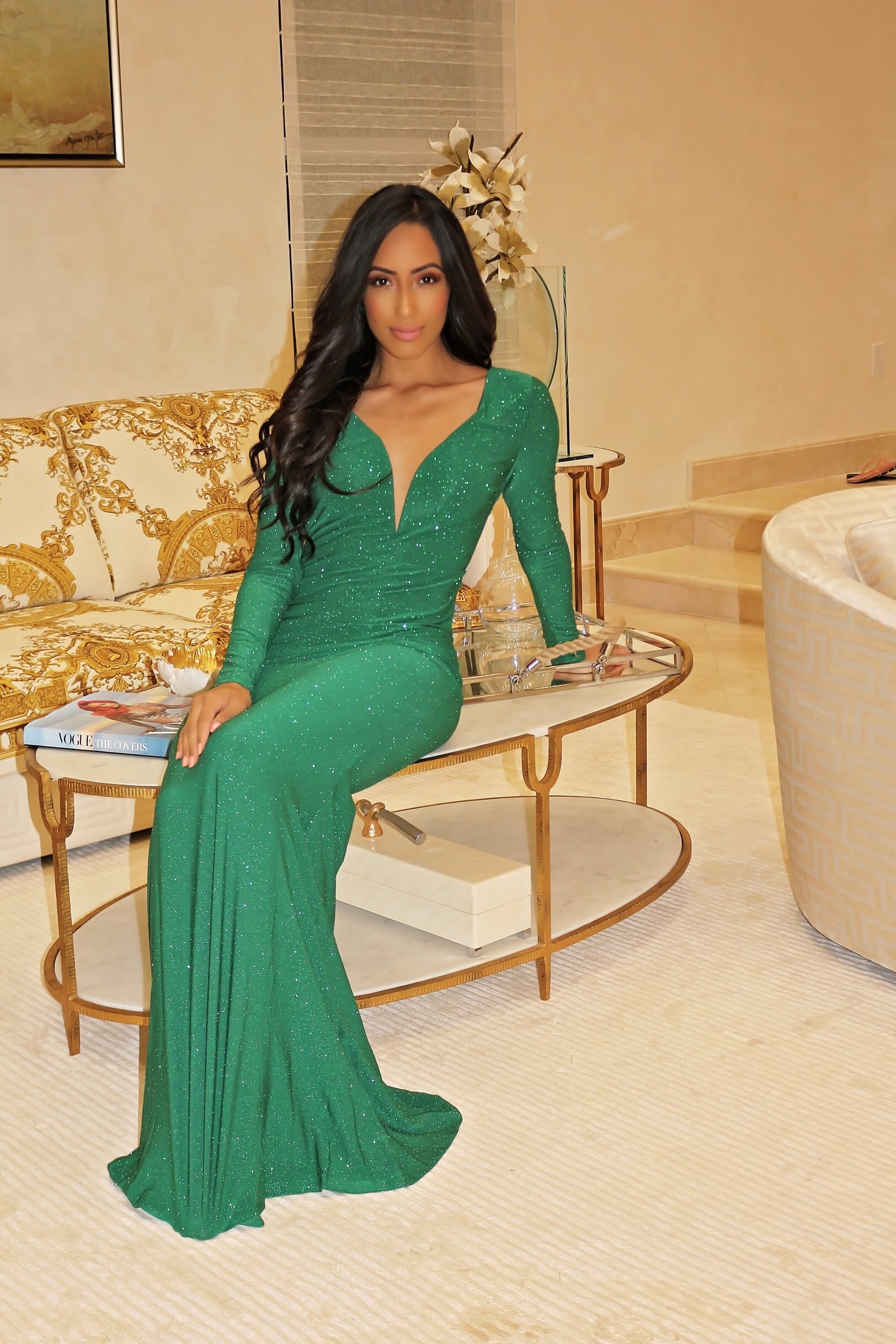 Glamorous Sexy Maxi Dress - Green - Semai House Of fashion