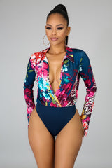 Colorful Two Piece Bodysuit Pants Set - Semai House Of fashion