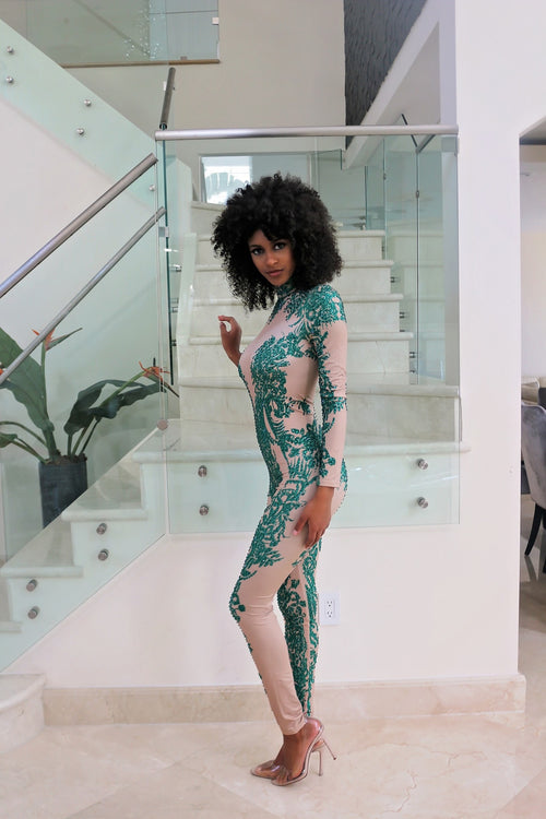 Eva -  Let Her Shine jumpsuit- Green - Semai House Of fashion