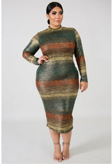 Shine On Them Plus Size Midi Dress - Semai House Of fashion