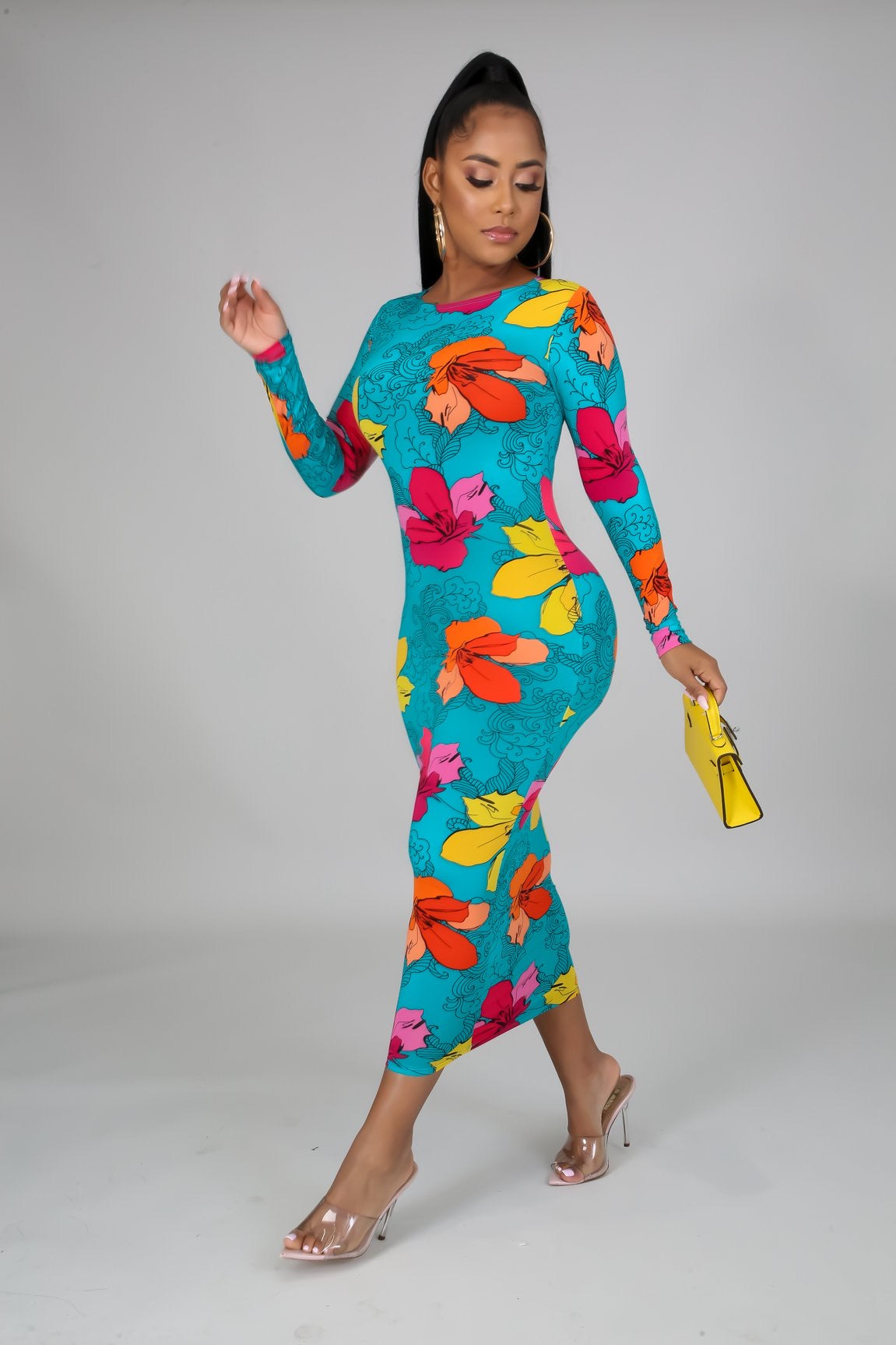 Fit My body pretty flowers dress - Semai House Of fashion