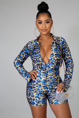 Long Sleeve Bodysuit Short Set - Semai House Of fashion