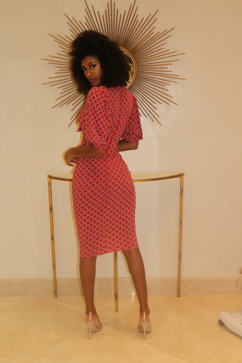 Kris Red Hot Mini Dress - Semai House Of fashion