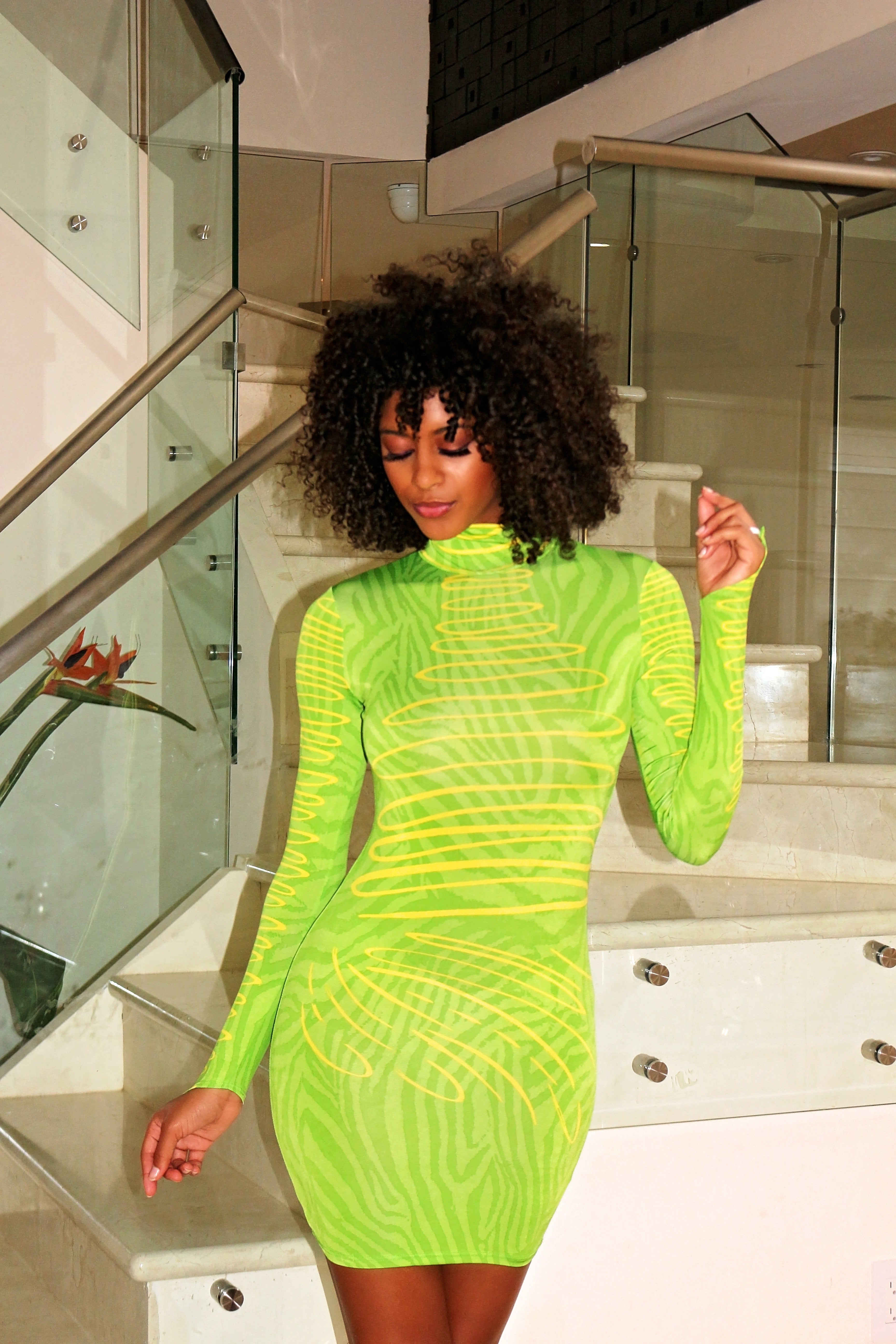 Let’s Talk Bodycon Dress Green - Semai House Of fashion