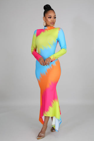Multi Color Sequin Mini-Dress