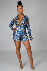 Long Sleeve Bodysuit Short Set - Semai House Of fashion