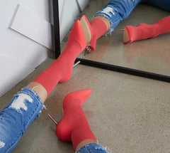 Mid Calf High sock Booties - Semai House Of fashion