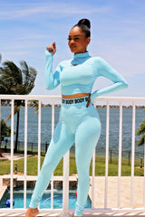 Body on body pant set- blue - Semai House Of fashion