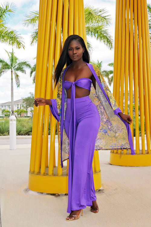 Calling My Name 3 piece Set Purple